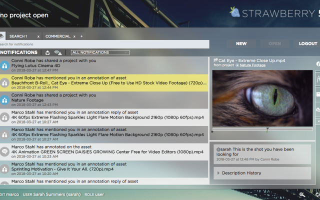 The new Communications System simplifies communication within the production team